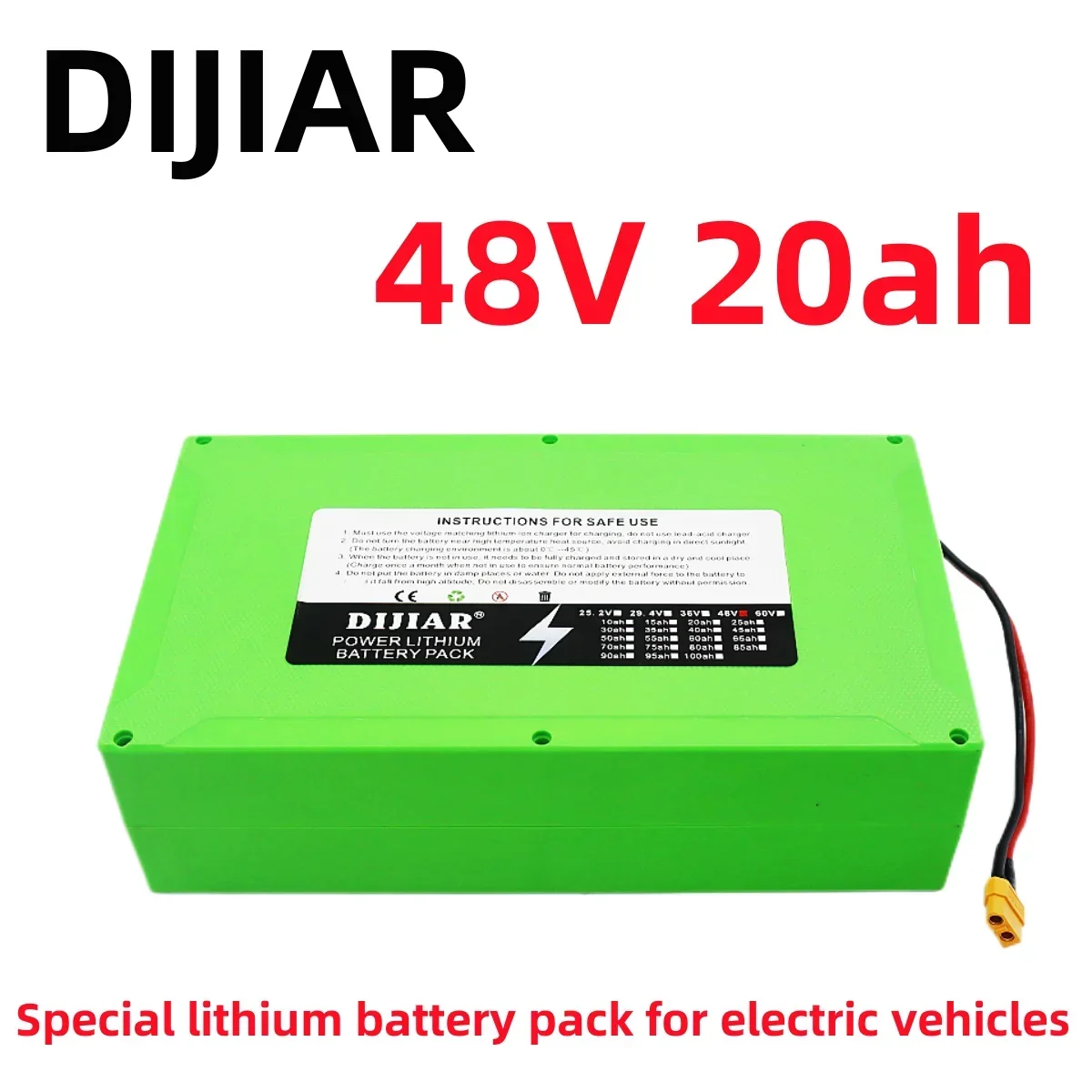 

48V20Ah, 1000W electric bicycle battery 48V20000mah 18650, applicable to 54.6V, 750W and 1000W electric bicycle engines