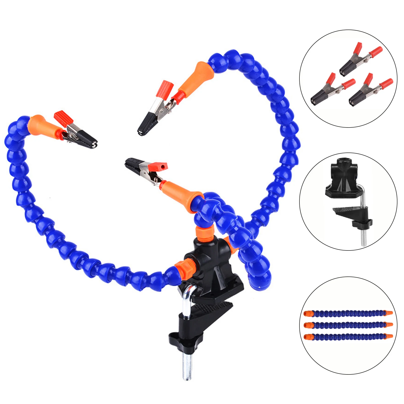 hot air station Table Clamp Soldering Station With 3 Flexible Arms Soldering Iron Holder PCB Welding Repair Tools Vise Hand Welding Station electric soldering iron kit