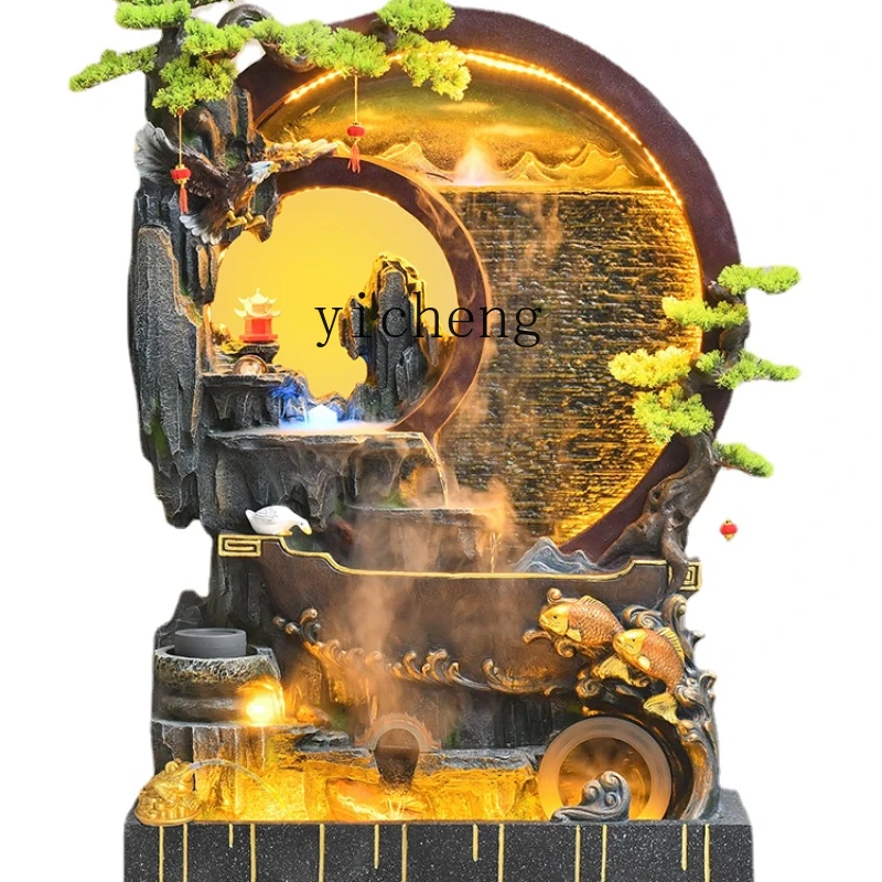 

Zk Water Curtain Wall Screen Rockery Fountain Water Wall Decoration Fish Tank Hallway Home Landscape