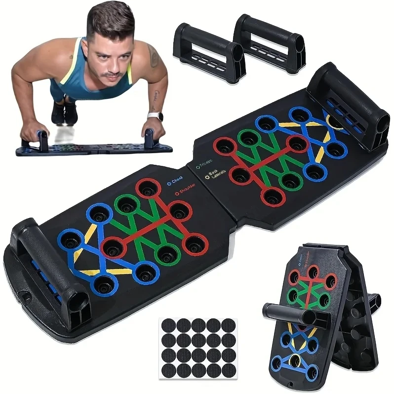 Portable Multifunctional Push-up Board Set Foldable Fitness Equipment for Chest Abdomen Arms And Back Training