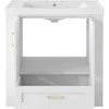 Bathroom Organizers, 30 Inch Bathroom Vanity With Sink, Freestanding Single Bath Vanity Wood Storage Cabinet With Drawer, Side S 6