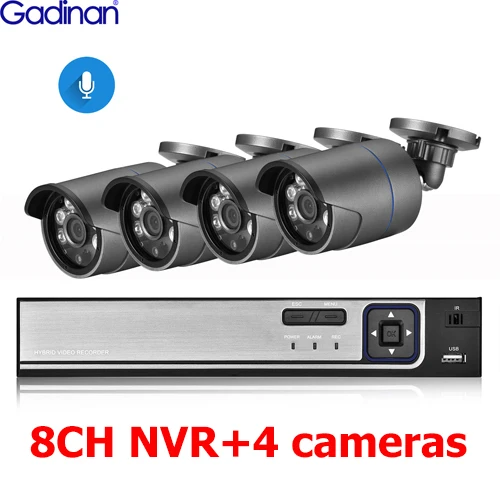 Pack Sécurité SANNCE 8CH 5MP – NVR 1To + 4 Caméras Bullet Extérieur – POE