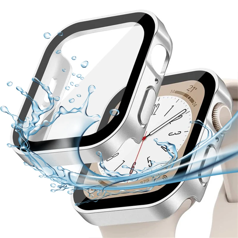 Durable Waterproof Tempered Glass Screen Protector Cover with Hard Bumper