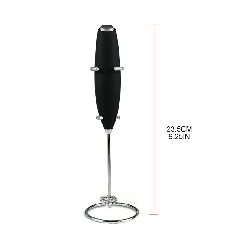 Bean Envy Milk Frother for Coffee - Handheld, Foamer & Frother with Stand,  Black 