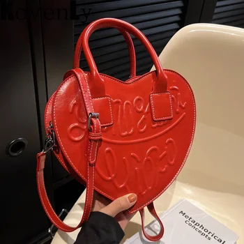 Frauen Handtasche Mode Herz Form Originalität Design Leder Taschen Für Frauen Umhängetaschen Großen Größe Leder Weibliche Schulter Tasche