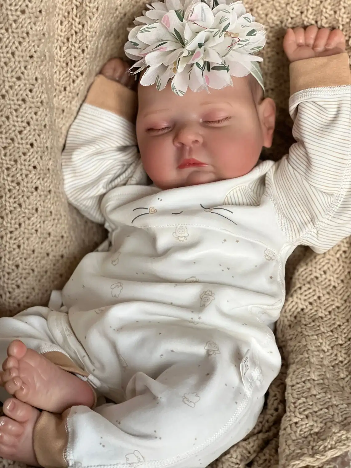 

19inch Soft Body Reborn Baby Peaches Doll with 3D Skin Multiple Layers Painting with hand painted Hiar Touch Doll