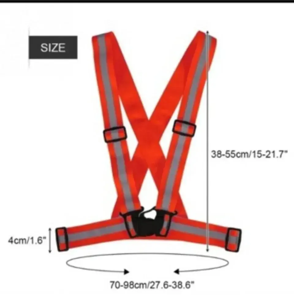 Cycling Reflective Safety Vest High Visibility for Night Riding Running Bicycle Motorcycle Outdoor Sports Elastic Band cycling vest reflective safety vest safety vest
