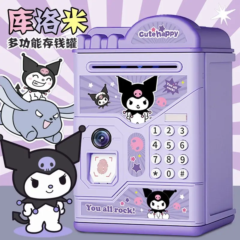 Kawaii Sanrio Копилка моя мелодия черная красота может только войти и выйти из блокировки коробка Копилка детский подарок на день рождения kuromi