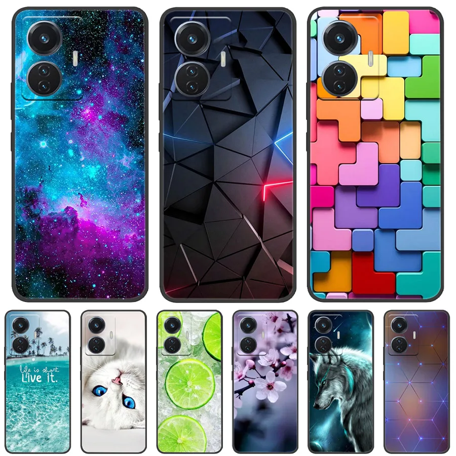 Cute Cat Soft Silicone TPU Black Back Cover - Shockproof Case