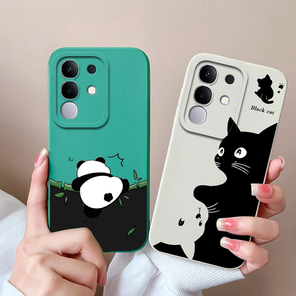 Cute Design Soft Liquid Silicone Shockproof Bumper Phone Case - Full Protection Cover
