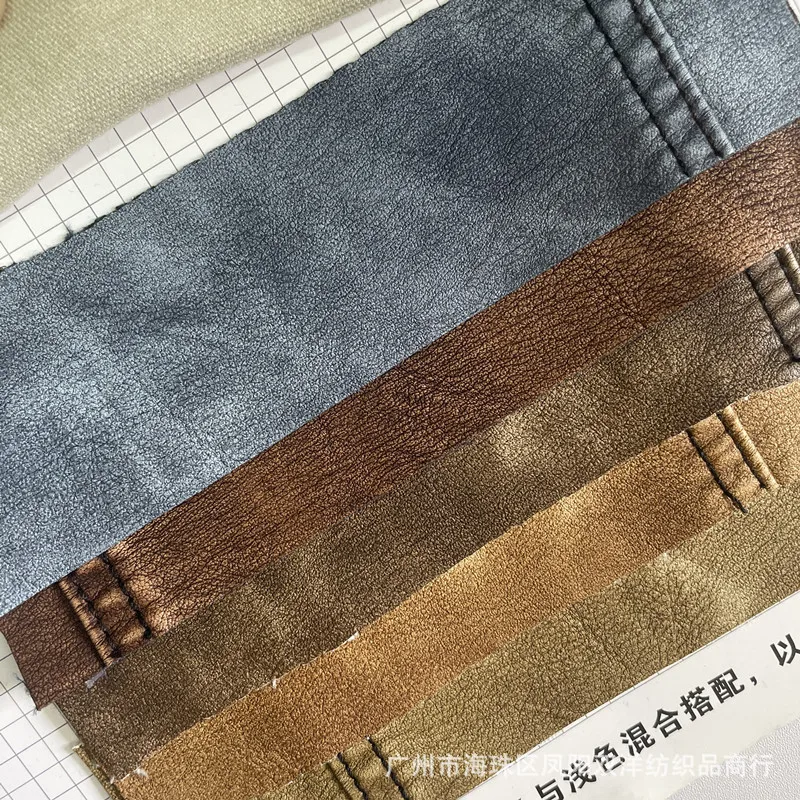 Vintage Washed PU Leather Belt Men's Women's Clothing Skirt Pants Retro Style Artificial Leather Fabric for Bags And Shoes
