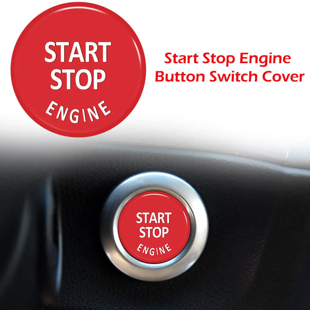 Car Start Button Car Engine Start Stop Switch Button Stickers for BMW