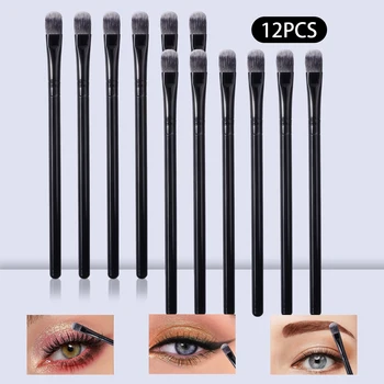 12PCS Soft Bristle Eyeshadow Brush Set - Eye Makeup Blending Brush, Highlighter Brush, Concealer Brush, Portable Makeup Tools 1