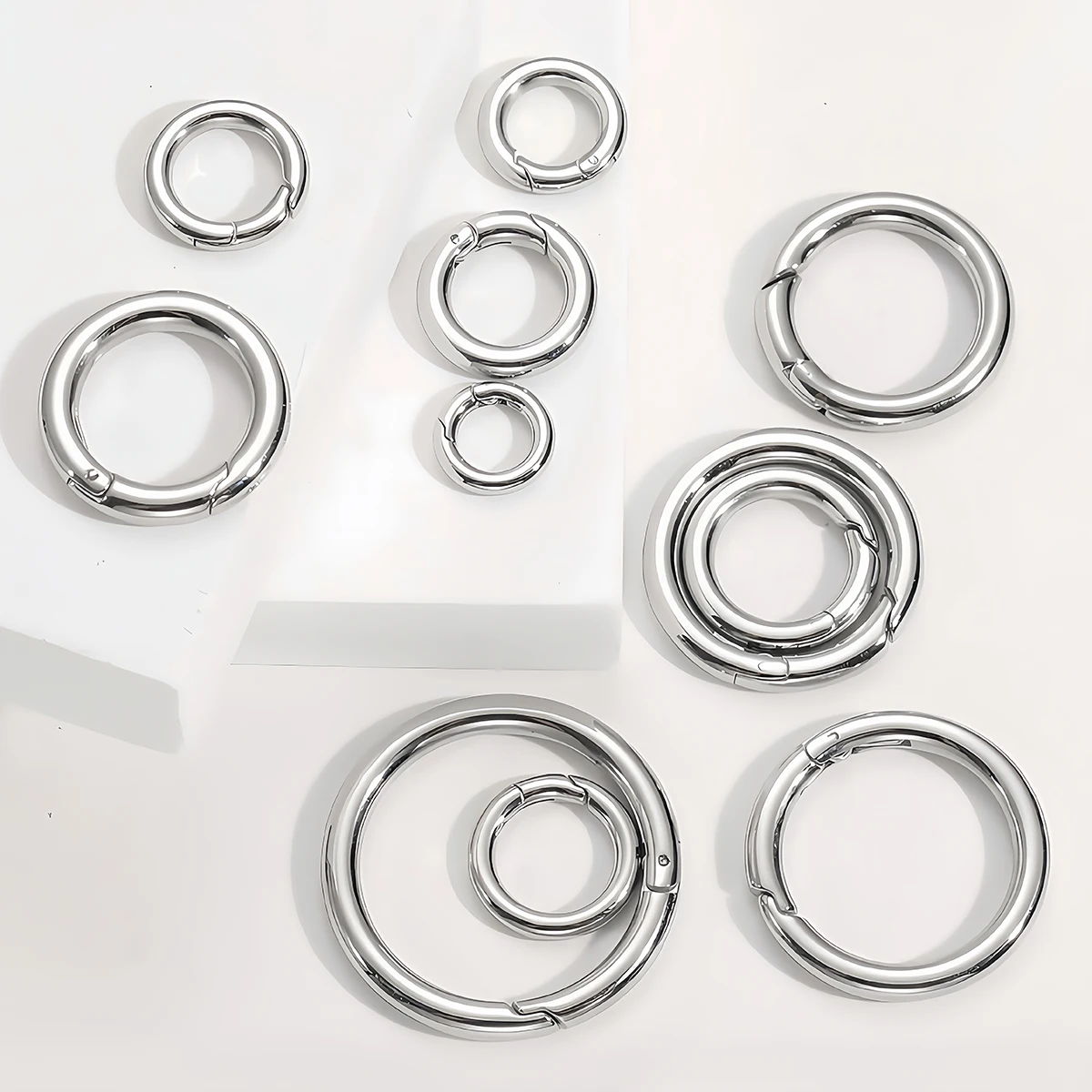 316, Edelstahl, Federtor, O-Ring, Schnappverschluss, zu öffnender Schlüsselanhänger, Taschengurt, Schnalle, Trigger-Clip, Verbindungsschnalle, DIY-Zubehör – Detail 6