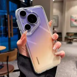Transparent Shockproof Acrylic Back Cover with Soft TPU Frame for HUAWEI Pura 90S Pro (Clear)