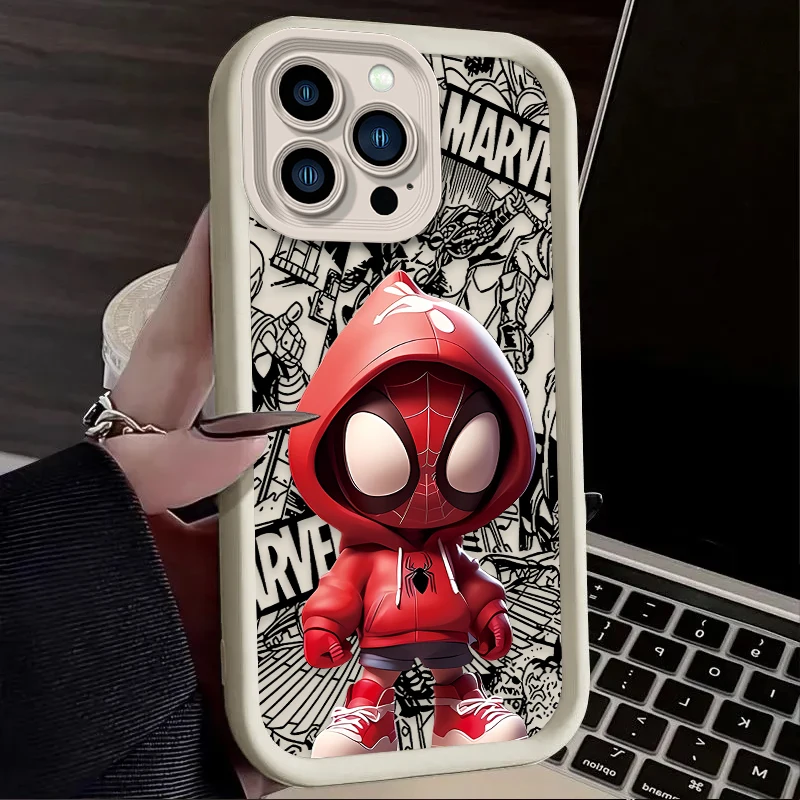 COOL Spider & Iron Hero Q Version Phone Case