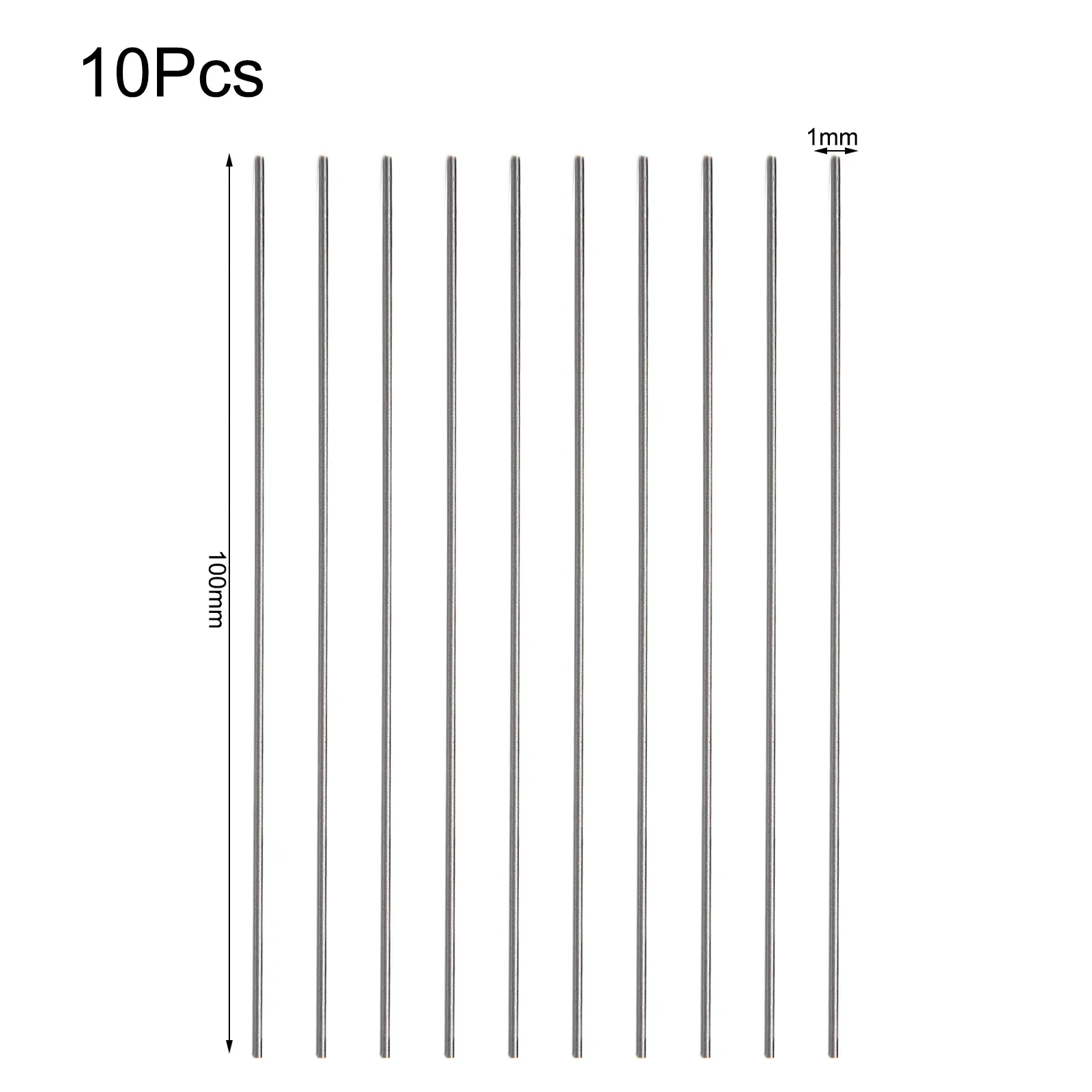 10개 고속도강 원형 바 스트레이트 샹크 미터법 100mm 길이 카바이드 로드 선반 공구/터닝 공구 밀링 커터