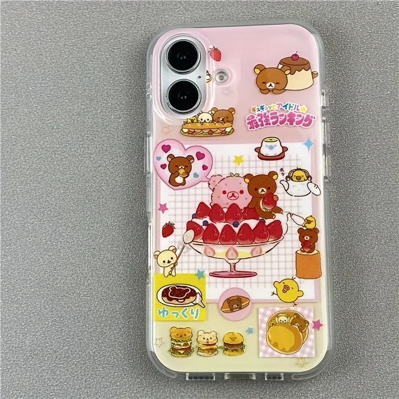Cartoon Bear Cake Design Phone Case