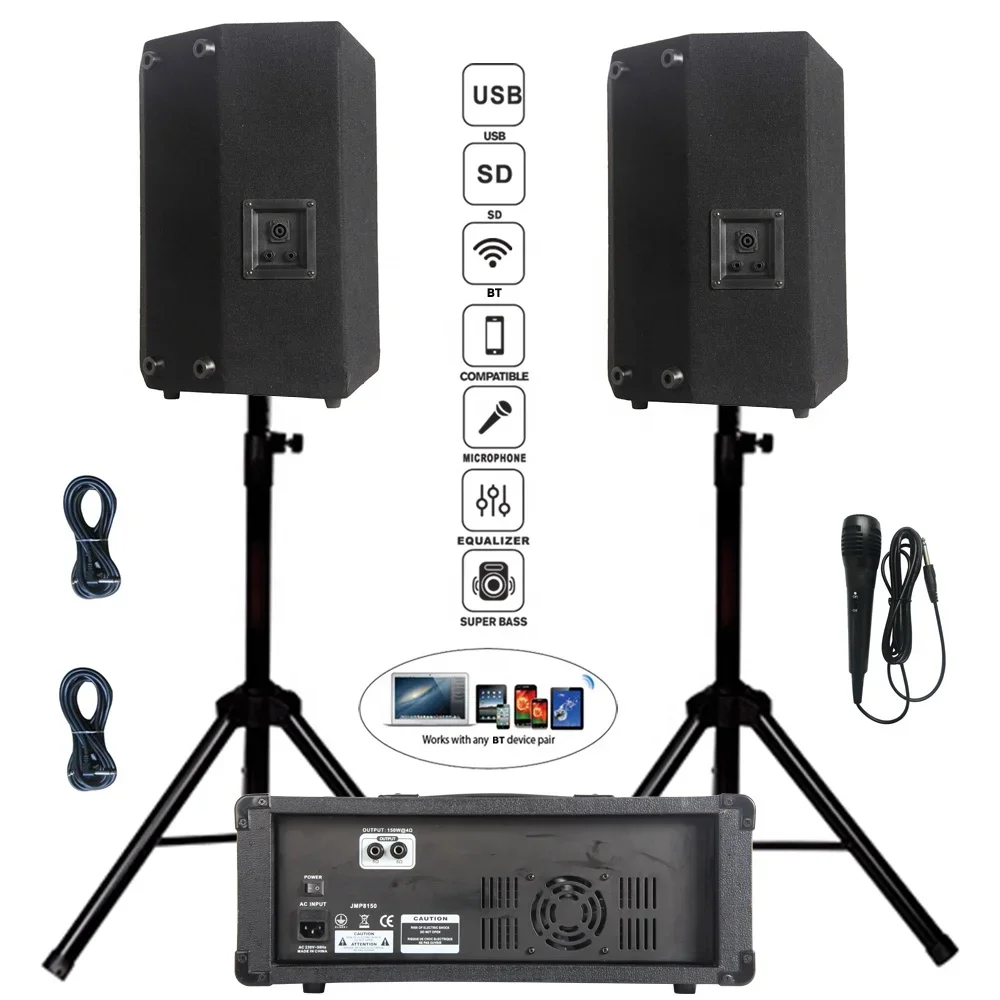 Buy Wholesale China 15 Bluethooth Plastic Speaker Box 250w Loudspeaker  Audio Sound For Musical Stage Bocina Parlante & Professional Audio