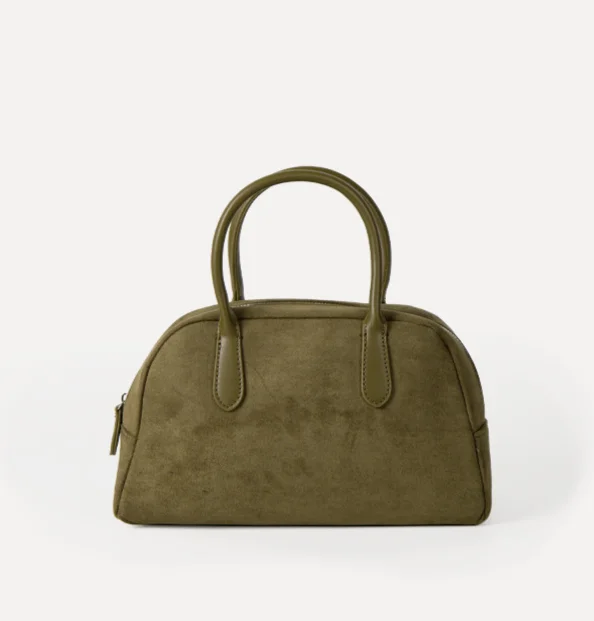 Sac à main de niche version coréenne automne-hiver avec texture polyvalente et toucher délicat, sac bowling en daim_voghion.com