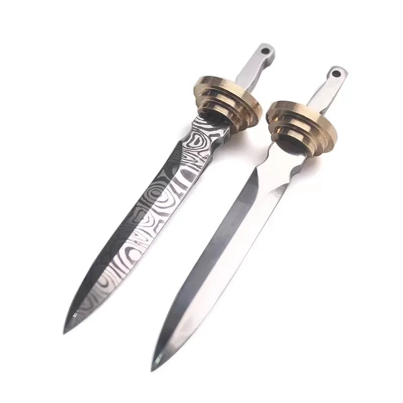 420 stainless steel tea knife embryo tea sword embryo semi-finished mirror laser pattern DIY knife production