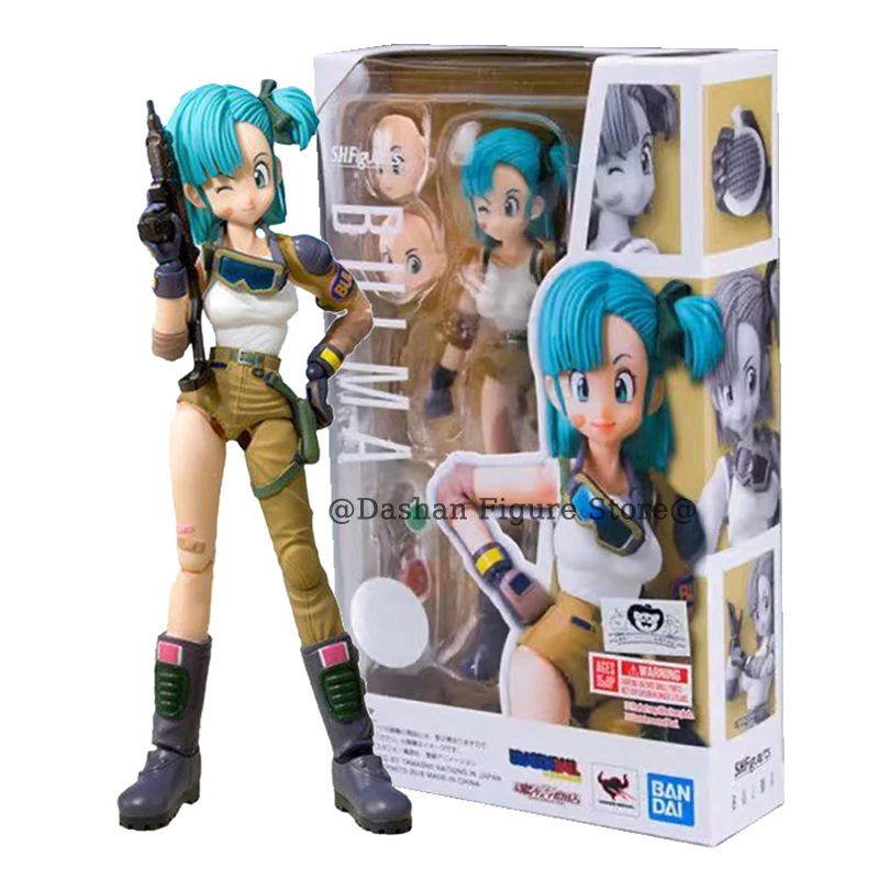 13.5cm 애니메이션 드래곤 볼 피규어 Bulma Goku 액션 피규어 움직일 수있는 PVC 컬렉션 인형 SHF 어린 시절 손..