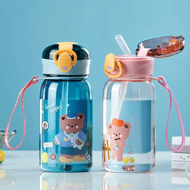 Kids Water Bottle Straw Toddler Water Drinking Bottle Portable