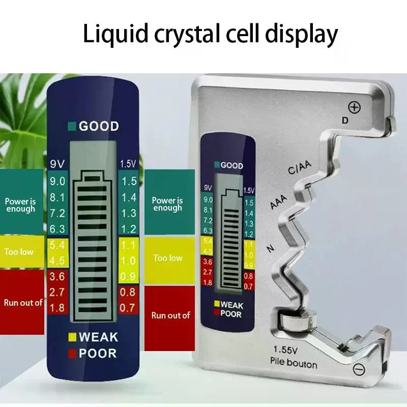 배터리 테스터 리튬 N /AAA/CAA/D/1.5V 셀 배터리 테스터 체커 BT168 전원용 디지털 용량 범용 버튼