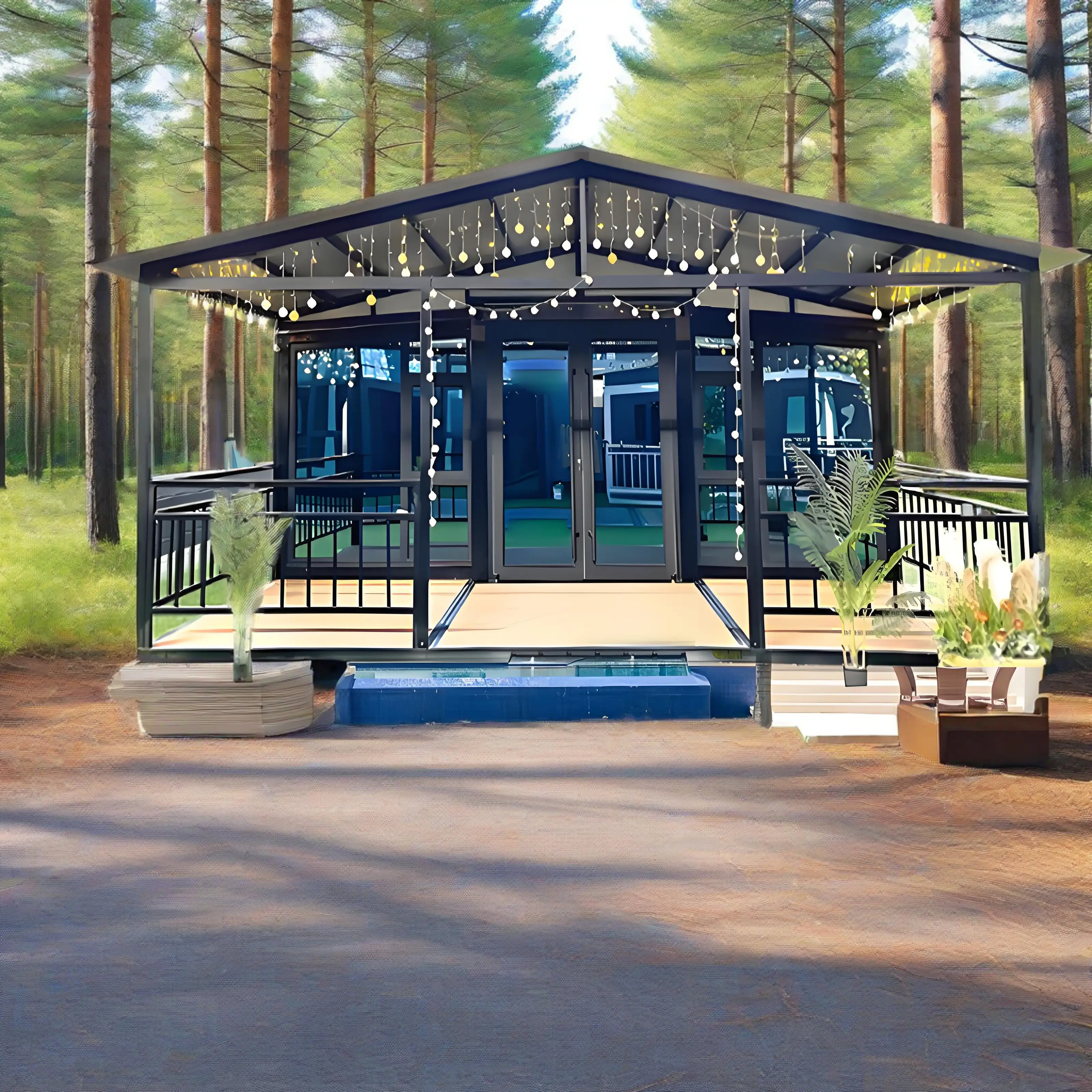 40FT Luxury Cheap Residential Expansion Container House | Modular Double-Wing Folding, Prefabricated & Mobile - Image 3