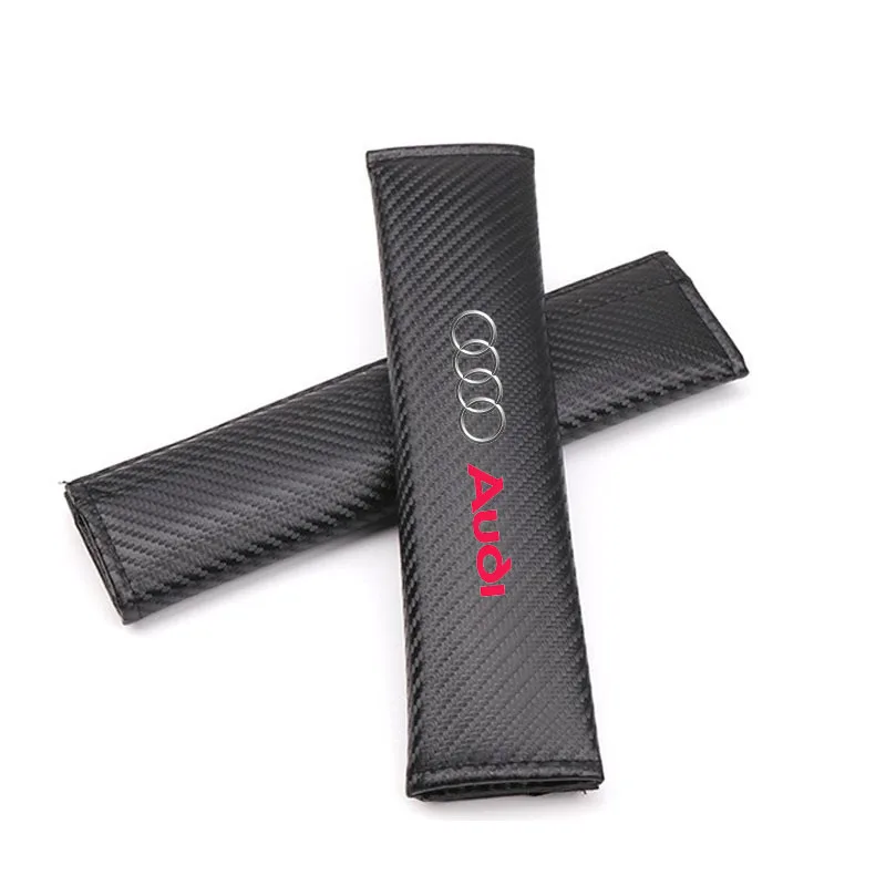 2Pcs 탄소 섬유 안전 벨트 커버 어깨 패드 아우디 Sline RS4 S3 RS5 RS7 S4 S6 A1 A3 A4 A5 A6 A7 A8 Q3 Q5 Q7 Q8