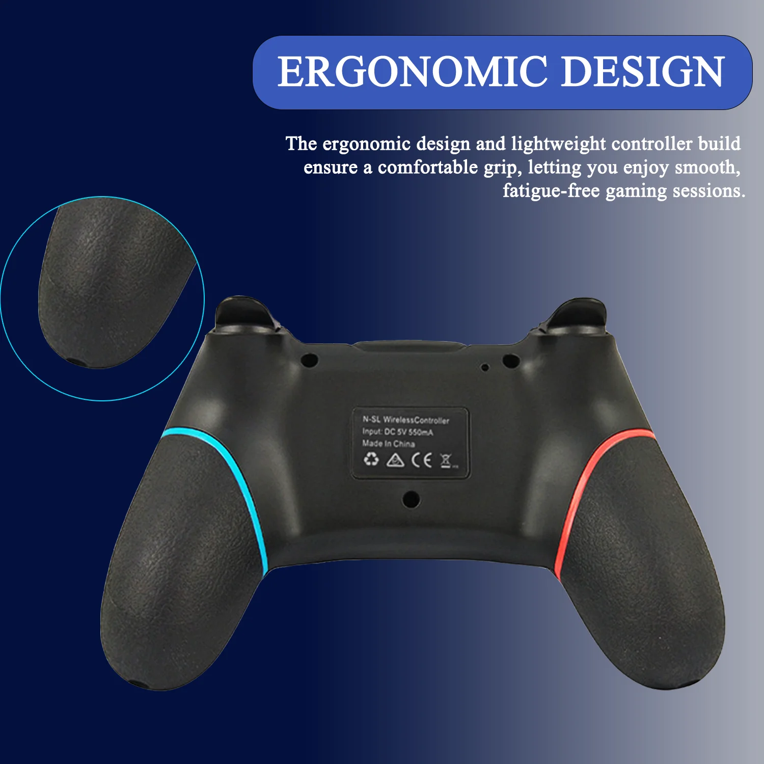 Wireless Gaming Controller with 6-Axis Gyros and Dual Vibration Joystick