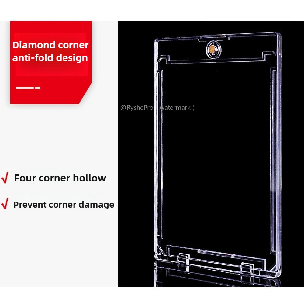 10pcs Card Case Holder 35pt Magnetic Card Holder for Trading Cards Hard Plastic Sleeves for MTG TCG Baseball Sports Cards