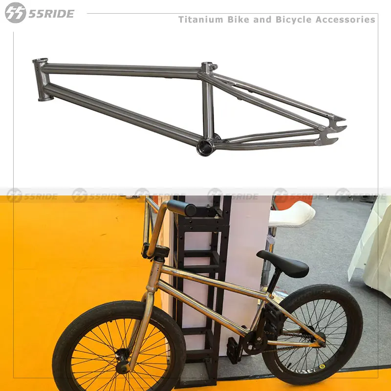 55RIDE 티타늄 합금 BMX 프레임 12 14 16 20인치 유니섹스 어린이 성인용 BMX 사이클링 프레임