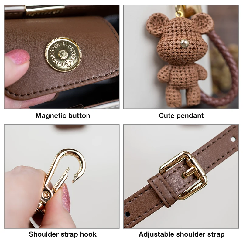 FOXER Split Leather Bucket Bag Lady Messenger Bag Women's High Quality Stylish Handbag & Totes Elegant Female Bag Large Capacity