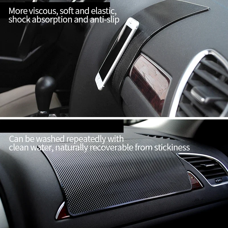 Non Slip Dash Mat Silicone Car Dashboard Sticky Pad Holder Anti Slip for Car Mobile Phone Protective Pad Accessories