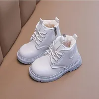Kids Leather Chelsea Boots Waterproof Children Ankle Boots Fashion Toddler Snow Boots Casual Shoe 5