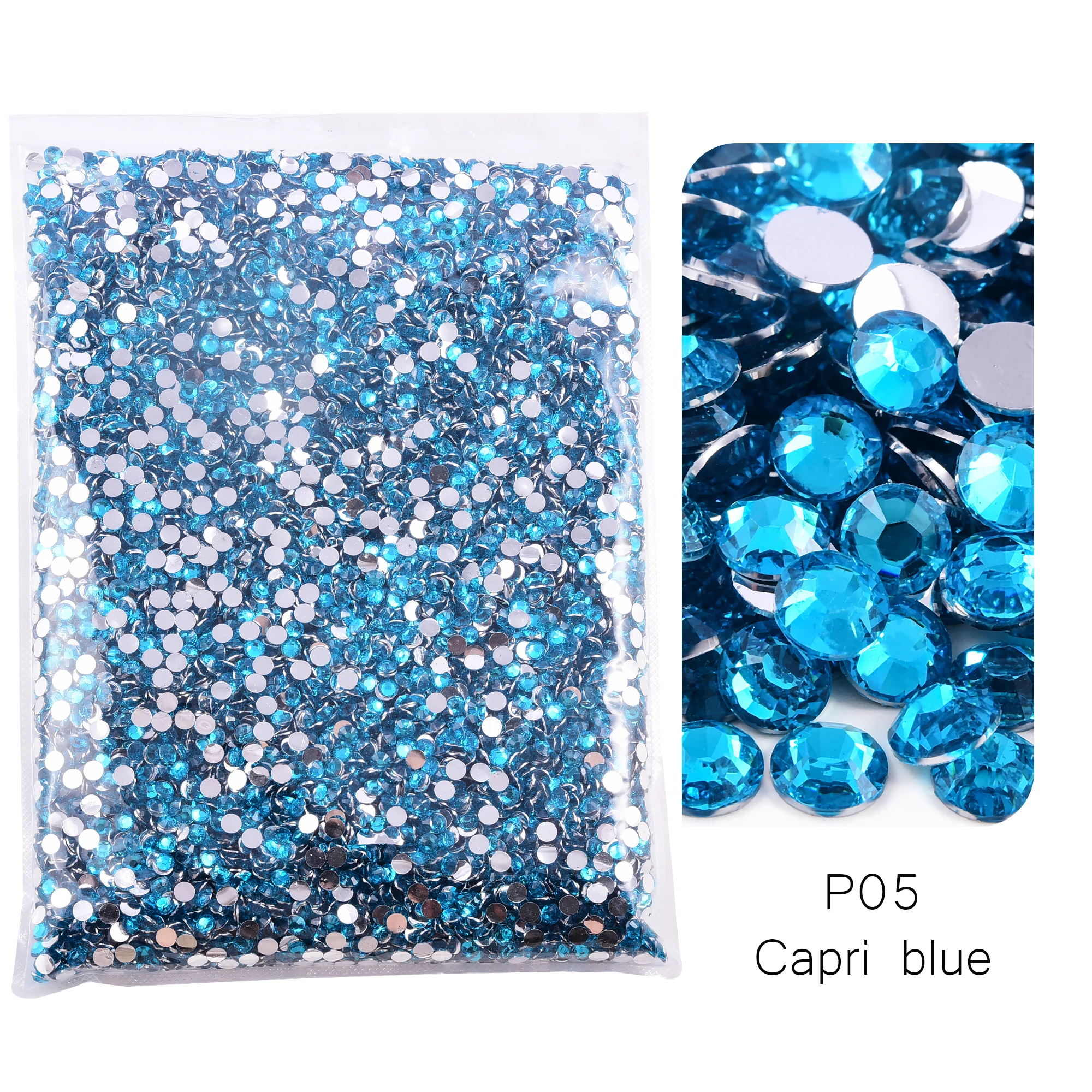 Oleeya Wholesale Flatback Silver Resin Rhinestones - Large Pack Glitter Crystals