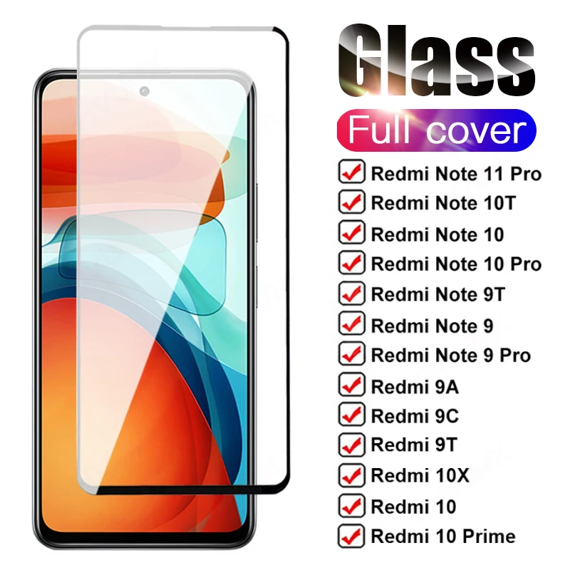 Comprar 4 Uds vidrio Protector para Redmi Note 12 11 10 9 8 7 Pro Plus 5G  Protector de pantalla para Redmi 9A 10C Note 11S 10S 9T 8T 11T 10T