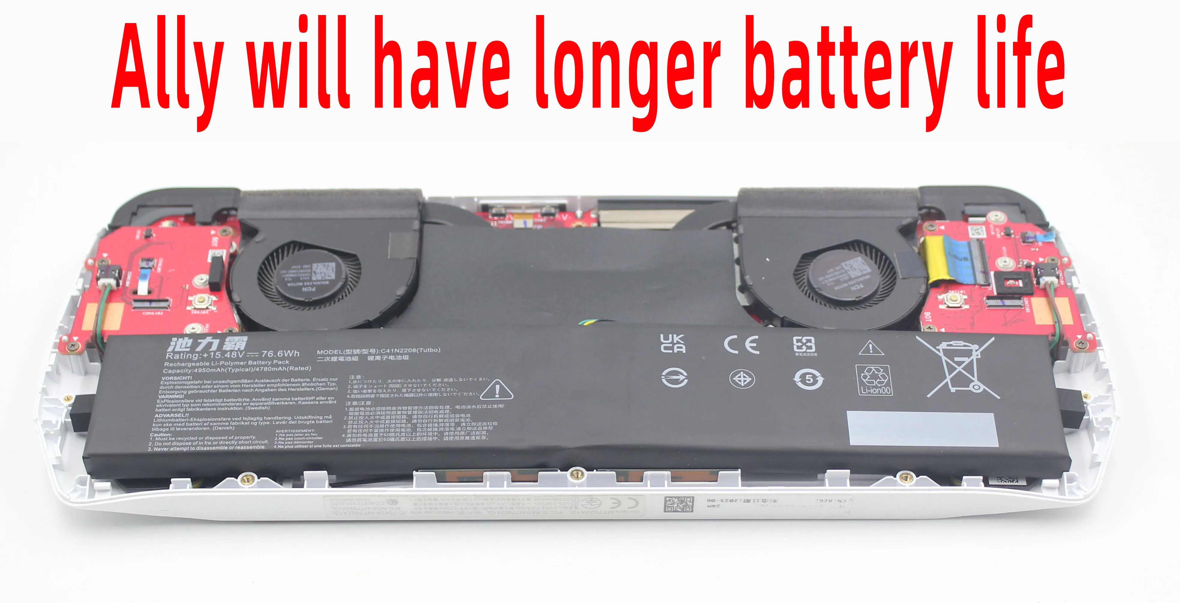For ASUS ROG ALLY replacement battery expansion battery with a 