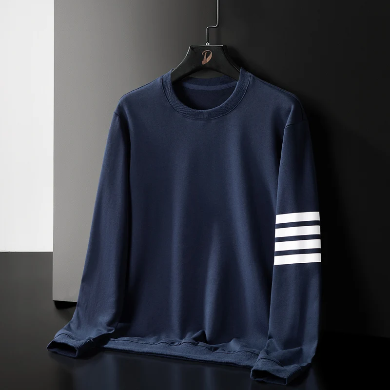 Women Large Size Stripe Hoodies Female Oversized Loose Fit Long Sleeve Top Harajuku Round Neck Femme Pullovers