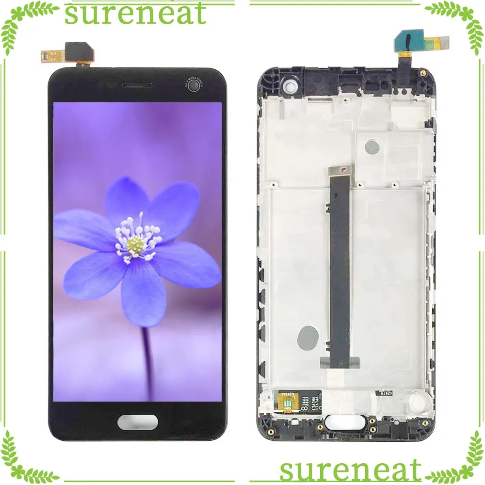 

5,2 ''черный, белый для ZTE Blade V8 ЖК-дисплей дигитайзер сенсорный экран в сборе запасная часть для ZTE Blade BV0800 + рамка