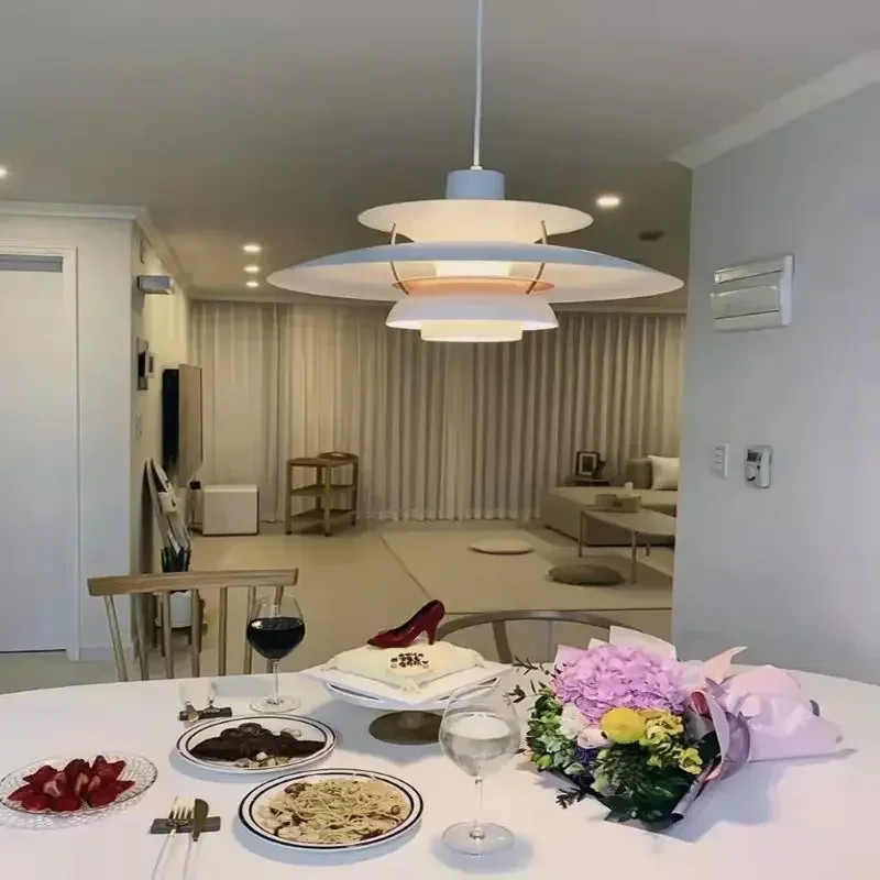 북유럽 다층 LED 펜던트 조명, 거실 식당 사무실 책상, 침실 천장 샹들리에, 홈 장식, 걸이식 고정장치