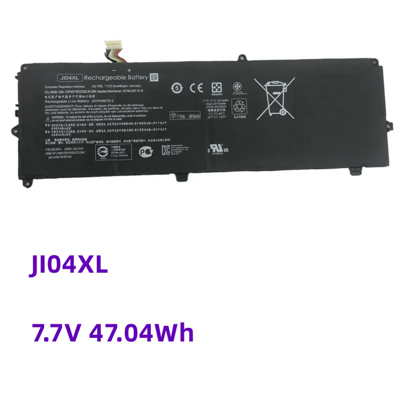 

New JI04XL Laptop Battery For HP Elite X2 1012 G2 Table 1LV76EA 901247-855 901307-541 HSN-I07C HSTNN-UB7E 7.7V 47.04Wh/6110mAh