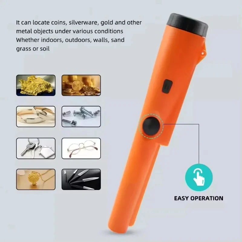 Metal Detector Handheld Diving Detector GP Pointer Metal 360 Degree Scan Accurate Pointer Waterproof Coil Security