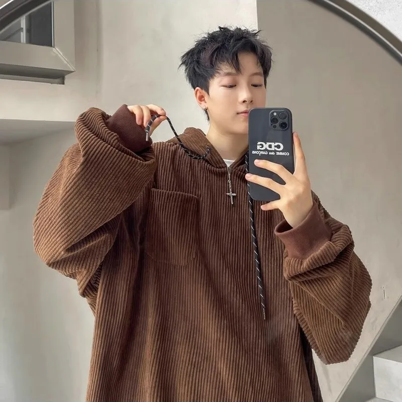 

Spring and Autumn Seasons Men and Women Fashion Hooded Thin Sweater Korean High Street Couple Personalized Casual Y2K Sweatshirt