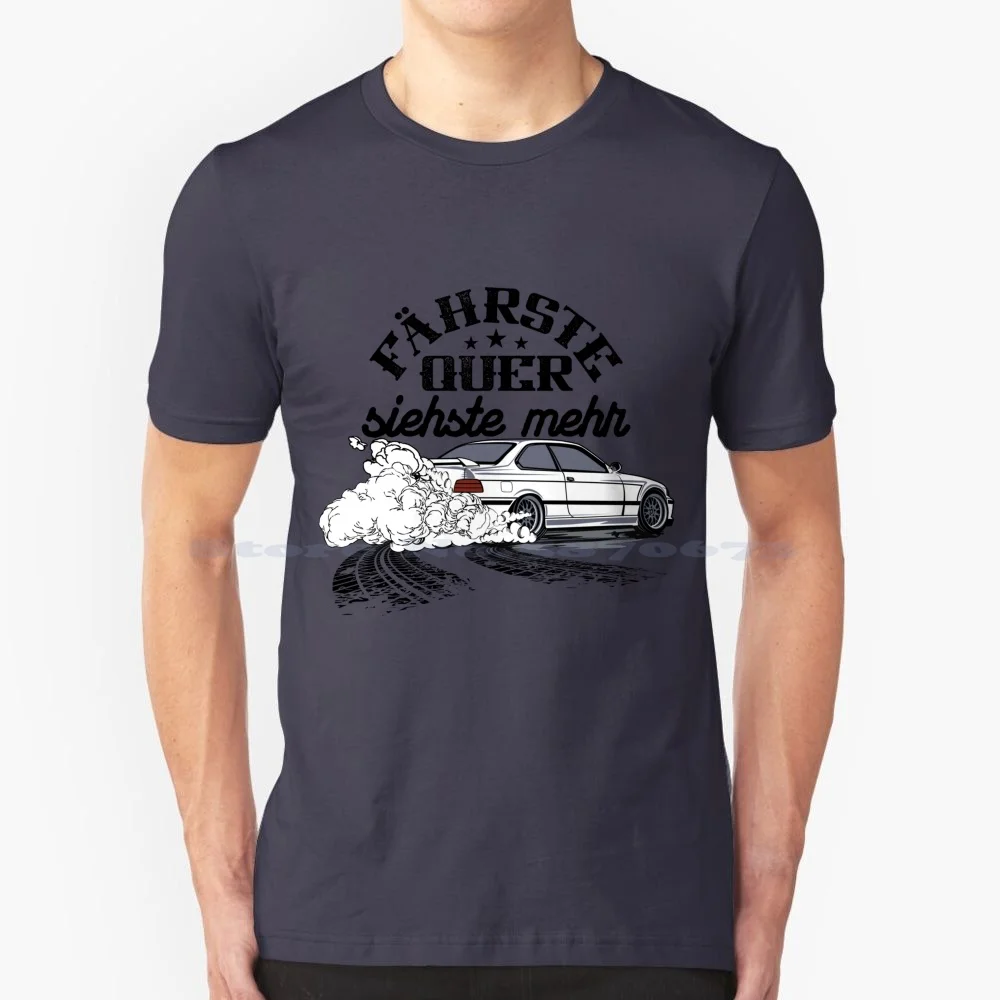 E36 "Drifting Style" T Shirt 100% Cotone Tee E36 Appassionato E36 Lover E36 Tuning Motore Bavarese Funziona Bimmer E36 Bimmer