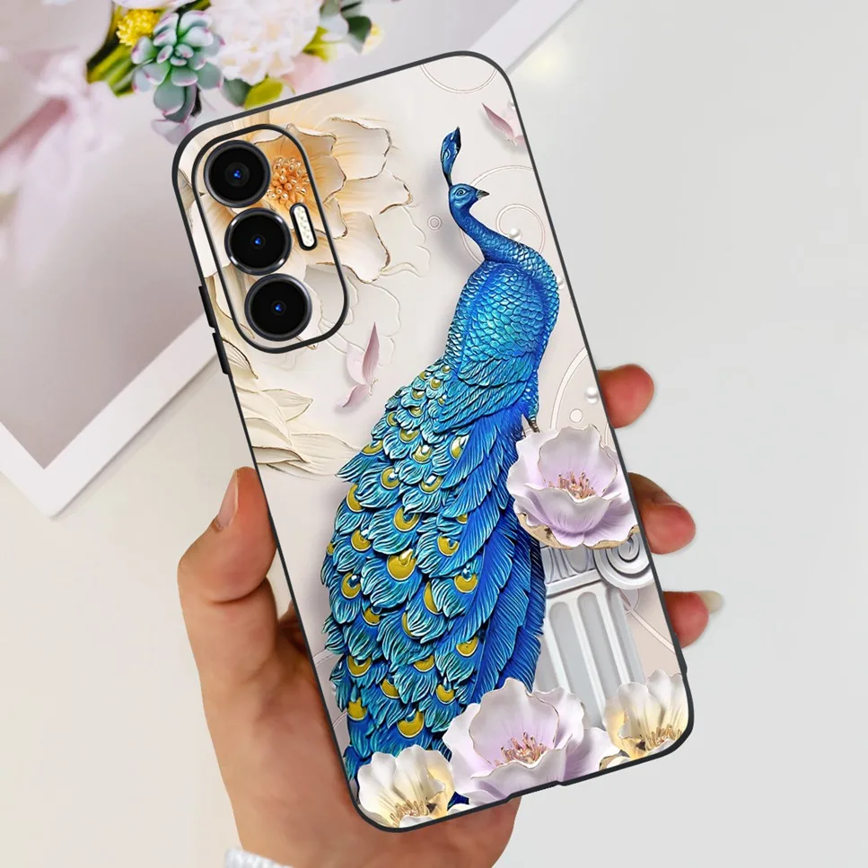 Cartoon Cat Astronaut TPU Soft Silicone Back Cover Bumper Phone Case