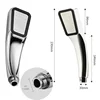 300Hole Chrome Ultra Strong Pressurized Shower Head Square Handheld Pressurized Shower Head Water Saving Shower Head 6