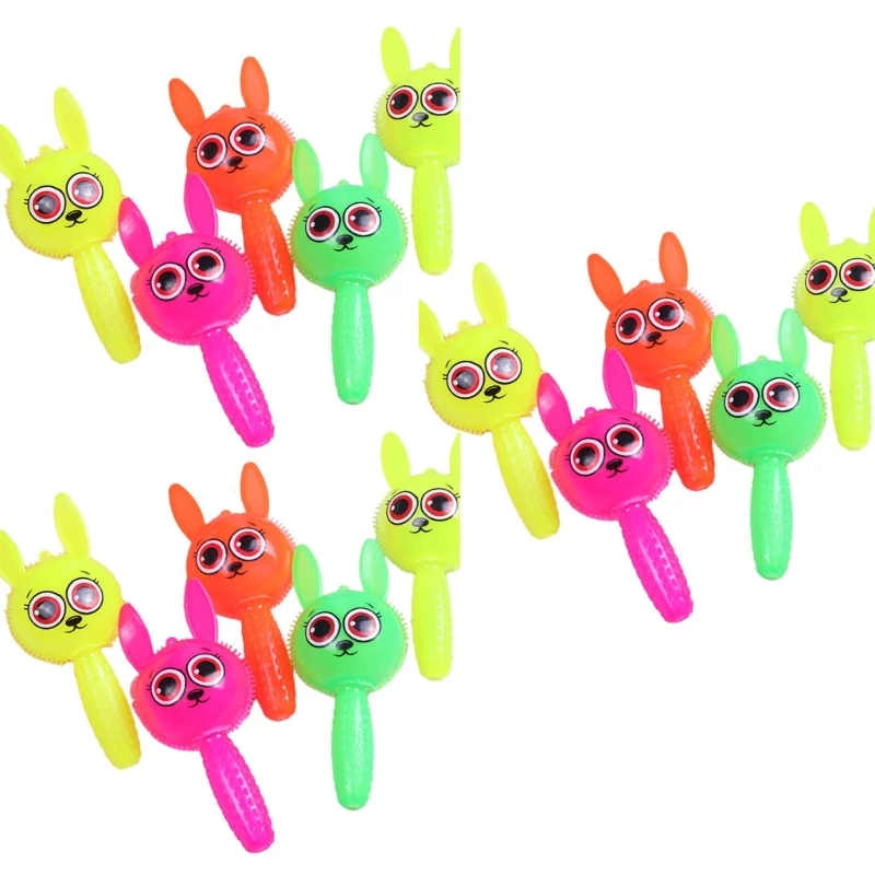 

Light Up Rabbit Wand Glowing Sticks Squeeze Rabbit Flashing Set of 15 Colorful Whistles Wand Child Party Supplies