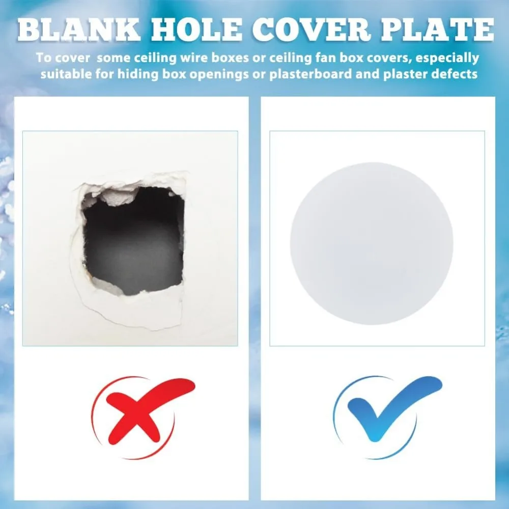 8-Pack PVC Wall Hole Cover Sheets with 60 Stickers - Dustproof and Durable